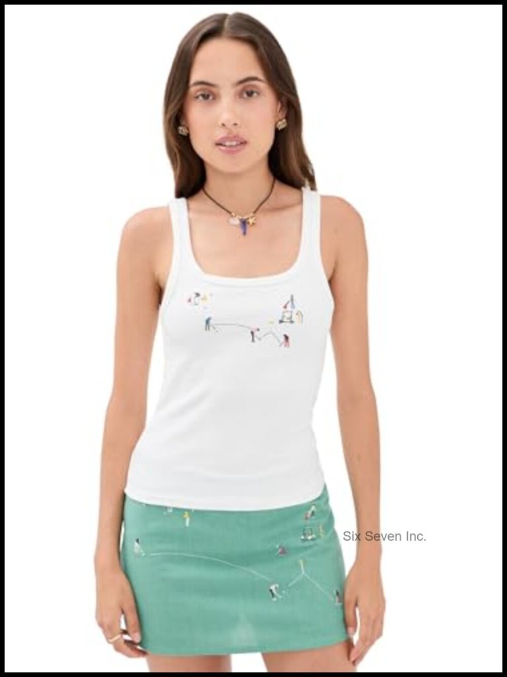 Lightweight Stretch Jersey Golf Tank Top Scoop Neck Sleeveless